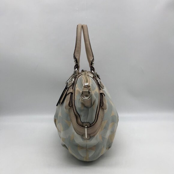 Coach Blue Canvas Madison Sophia OP Art Satchel Bag 17078 - Picture 3 of 11